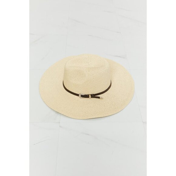 Fame Boho Summer Straw Fedora Hat - Picture 4 of 6